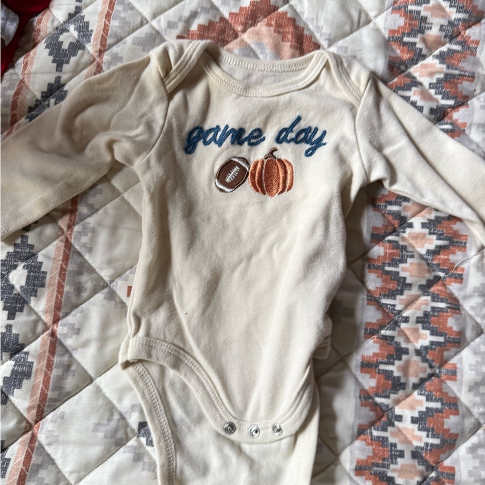 Fall baby clothes game day